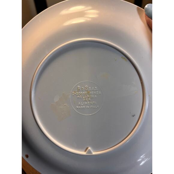 Set of 5 Italy Melamine Plates Birdhouse Garden Design Made in Italy Cottagecore - Picture 7 of 8